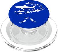 Shark Diving Scuba Diver Ocean Flippers Sea PopSockets PopGrip for MagSafe