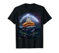 Shark Eating Hot Dog, Halloween Moon, Week 4th July T-Shirt