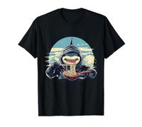 Shark Eating Ramen Noodles Anime Kawaii Ninja Ramen Lover T-Shirt