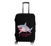 Shark Everything is Fine Luggage Cover for Suitcase Protector Washable S
