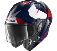 Shark Evo-GT Tekline Black Anthracite Red Flip Front Motorcycle Helmet & Visor
