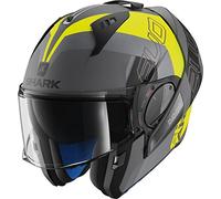 SHARK EVO-ONE 2 SLASHER MAT AYK Motorcycle Helmet, Black/Yellow/Grey, Size S