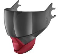 Shark Evojet Visor and Chin Curtain Set, tinted/red matt, One size
