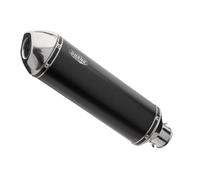 SHARK EXHAUST DSX-5 eloxed aluminium/end cap polished stainless steel black, black