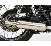 SHARK EXHAUST Retro Classic with cat high gloss polished stainless steel silver, silver