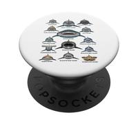 Shark Faces Types of Sharks Marine Biology Ocean Species PopSockets Adhesive PopGrip