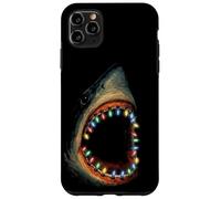 Shark Fairy Lights Illustration | Funny Holiday Shark Case for iPhone 11 Pro Max