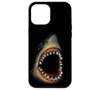 Shark Fairy Lights Illustration | Funny Holiday Shark Case for iPhone 12 Pro Max