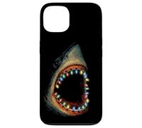 Shark Fairy Lights Illustration | Funny Holiday Shark Case for iPhone 13