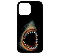 Shark Fairy Lights Illustration | Funny Holiday Shark Case for iPhone 13 Pro Max