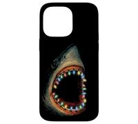 Shark Fairy Lights Illustration | Funny Holiday Shark Case for iPhone 14 Pro Max