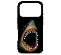 Shark Fairy Lights Illustration | Funny Holiday Shark Case for iPhone 17 Pro