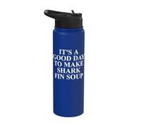 Shark Fin Soup Apparel | Novelty Funny Soups Lover Design Stainless Steel Insulated Water Bottle