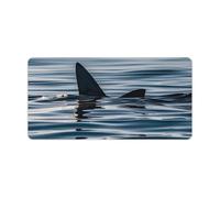 Shark Fin Water Keyboard Mat Large Gaming Mouse Pad, Anti-Slip Desk Mat for Desktop Desk Work/Home Writing Mat 11.8 * 23.6 Inches