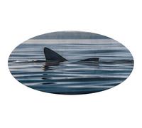 Shark Fin Water Round Rug Soft Absorbent Bath Mat Entryway Anti Slip Rugs Farmhouse Front Back Door Mat 90 * 90cm for Bedroom Living Room Home Decorative