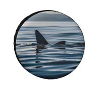 Shark Fin Water Spare Tire Cover, 26 Inch Oxford Wheel Protector, Travel Accessories, Waterproof, Dustproof, for RV Jeep SUV Camper Truck