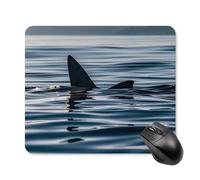 Shark Fin Water Square Mouse Pad Portable Computer Mousepad with Non-Slip Rubber Base 25 * 30cm Ultra-Thin Gaming Mouse Mat for Computer Laptop Office Desk Accessories