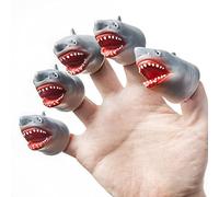 Shark Finger Puppet Finger Doll Props Rubber Baby Shark Bath Toys Sea Animal Novelty Toys Gift for Kids