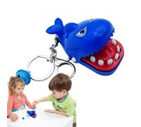 Shark Finger Toy Keychain - Cute Collectible Animal Durable Interactive Toy, Funny Finger Bite Function with Portable Keychain | Great for Girls School Office L