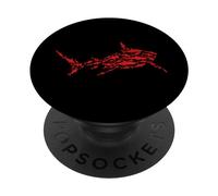 Shark Fish Sharkfish Hammerhead Sharks Red Shark PopSockets Swappable PopGrip