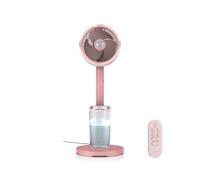 Shark FlexBreeze Pro Mist Cordless Indoor & Outdoor Fan with Outdoor Misting System, 20m Cooling Reach, 24hr Runtime, Pedestal & Table Fan, 5 Speeds, Quiet, Remote Control, Pink FA300UKPK2