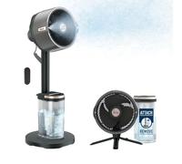 SHARK FlexBreeze Pro Mist FA300UK Portable 11.8" Hybrid Pedestal Fan & Misting System - Dark Grey, Silver/Grey