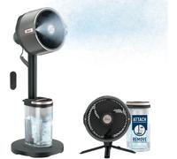 Shark FlexBreeze Pro Mist Cordless Indoor & Outdoor Fan with Outdoor Misting System, Up to 20m Reach, 24hr Runtime, Ped
