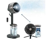 SHARK FlexBreeze Pro Mist FA300UK Portable 11.8" Hybrid Pedestal Fan & Misting System - Dark Grey, Silver/Grey