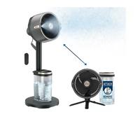 SHARK FlexBreeze Pro Mist FA300UK Portable 11.8" Hybrid Pedestal Fan & Misting System - Dark Grey, Silver/Grey