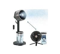 SHARK FlexBreeze Pro Mist FA300UK Portable 11.8" Hybrid Pedestal Fan & Misting System - Dark Grey, Silver/Grey