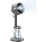SHARK FlexBreeze Pro Mist FA300UK Portable 11.8" Hybrid Pedestal Fan & Misting System - Dark Grey, Silver/Grey
