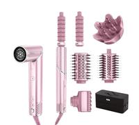 Shark FlexStyle IonCurl Ion Air Drying, Curling and Styling System - Pink | Ion Power + Boosted Airflow, 2x 32mm Curlers, FrizzFighter, Oval & Paddle Brushes, Curl Diffuser & Storage Case