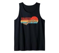 Shark Fuvahmulah Maldives Retro Sunset Tank Top