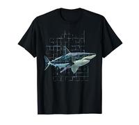 Shark Geometric Animal Graphic Art Shark T-Shirt