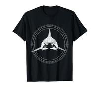 Shark Geometric Art Animal Love Drawing Graphic Shark T-Shirt