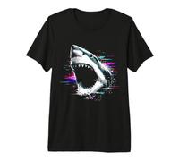 Shark Glitch Artwork Premium T-Shirt
