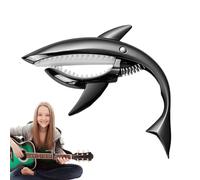 Shark Guitar Capo - Alloy Standard Size 13x8.5cm Compact | String tension clip with silicone filling, fast transposition, one-handed | Electric fretpress acoustic stage, studio