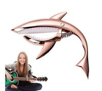 Shark Guitar Capo - Lightweight Metal Clip with Comfortable Hand Feeling | Adjustable Clamp for Acoustic, Folk, Electric Guitar and Ukulele | Durable Portable Alloy String Tool for Quick Tune and Play
