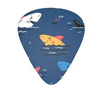 Shark Guitar Pick 12 Picks Fashion Durable Bass Plectrums In A Box For Ukulele Electric Guitar Bass