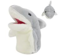 Shark Hand Puppet - Cartoon Plush Glove Toy, Cute Marine Animal Doll | Interactive Role Play Figure, Soft Storytelling Prop, Fun Educational Dress Up Companion For Kids Birthday Theatre Shows