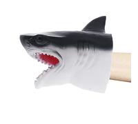 Shark Hand Puppet Latex Crocodile Animal Head Toys Dinosaur Puppets for Kids Interactive Story Toys Halloween Xmas Gifts for Boys Girls (Shark)