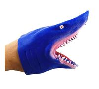 Shark Hand Puppet | Soft Rubber 15cm Realistic Animal Glove 8cm Wrist Interactive Toy | Role Play Bath Pool Classroom Party Favor Theme Prop Durable Flexible Design | Kids Home School Playtime F