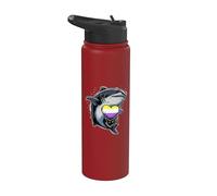 Shark Heart Nonbinary LGBTQ Non Binary Pride Nonbinary Flag Stainless Steel Insulated Water Bottle