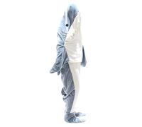 Shark Hoodie Blanket Soft Flannel Shark Blanket Costume Portable Shark Blankets Hoodie Cute Shark Onesie Gift for Adults Blanket for Men Blanket Hoodie, Tc, Suitable Height 110-125 cm