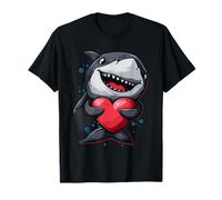 Shark Hugging Valentine Heart Shark Love Valentines Day T-Shirt