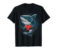 Shark Hugging Valentine Heart Shark Love Valentines Day T-Shirt
