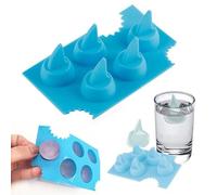 Shark Ice Mold, A Mold for Making Homemade Flavored Frozen Snacks. A Large Shark-Shaped Silicone Ice Cube Mold That Can Make Giant Shark-Shaped Whiskey Ice. (Blue FIN)