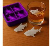 Shark Ice Mold, A Mold for Making Homemade Flavored Frozen Snacks. A Large Shark-Shaped Silicone Ice Cube Mold That Can Make Giant Shark-Shaped Whiskey Ice. (Purple Shark)