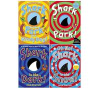 Shark In The Park Series 4 Books Collection Set by Nick Sharratt (Shark in the Park!, On a Windy Day!, Shark in the Dark!, Oh No! Shark in the Snow!)