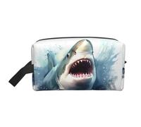 Shark in The Sea Portable Large-Capacity Travel Toiletry Bag (Print Models) Waterproof Makeup Storage Bag for Men and Women for Business Trips, Fitness, Bathroom, Daily Storage